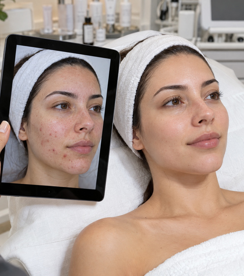 Imagen ilustrativa de una limpieza facial